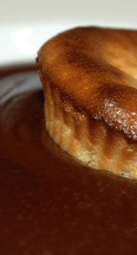 Coulant de cacauet amb cremós de xocolata