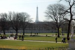 Jardins des Tuileries amb la Tour Eiffel al fons